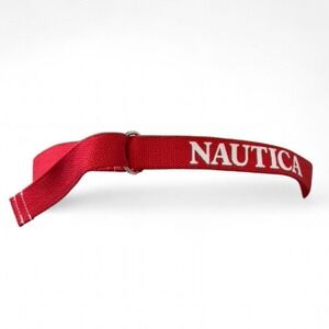 Vintage Y2K Nautica Red Can as D Ring Belt, Unisex Women's S/Kids L